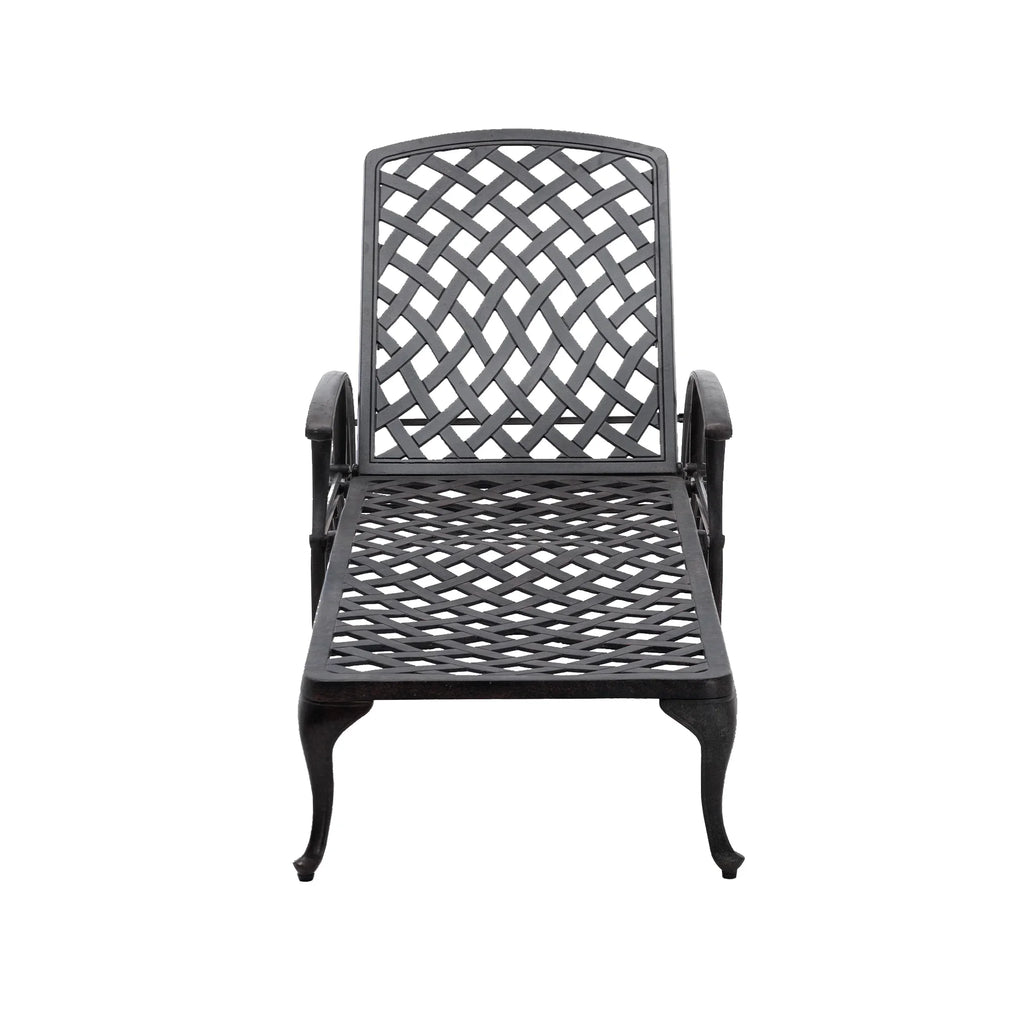 Homefun Aluminum Weatherproof Outdoor Chaise Lounge, Antique Bronze