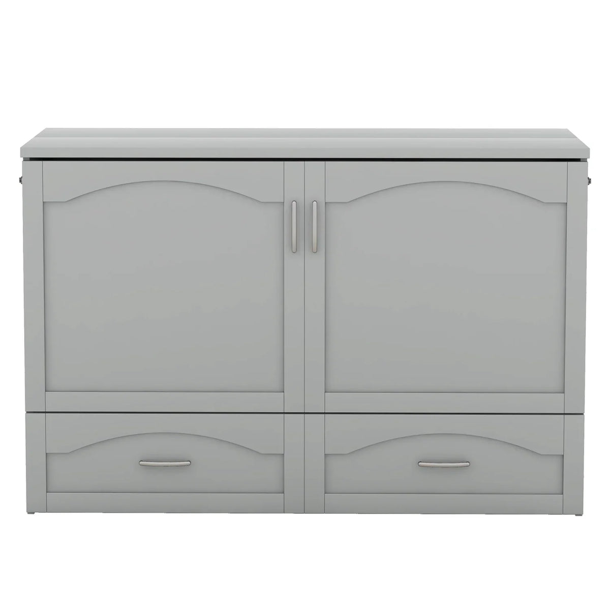 Harper & Bright Designs Full Size Murphy Bed with Shelves, Foldable Wall Bedframe w/Flexible Slats Support, Space-Saving Design, Can Be Folded Into Cabinet, White