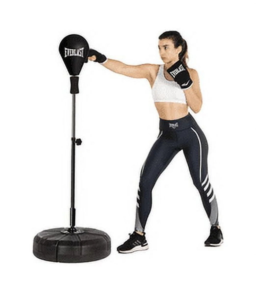 Everlast Adjustable Reflex Speed Bag – Freestanding Punching Bag for Boxing Training
