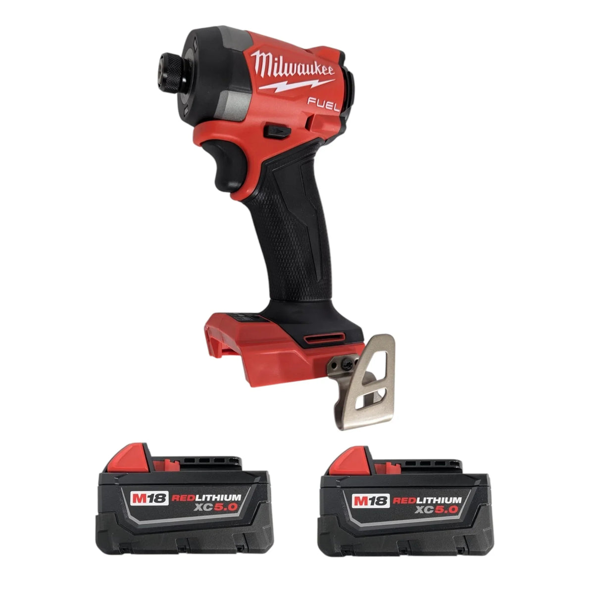 Milwaukee M18 FUEL 1/4" Hex Impact Driver Kit �C 18V Brushless Cordless Driver with 2 x 5.0Ah Batteries, Charger, and Case (Model 2953-22)