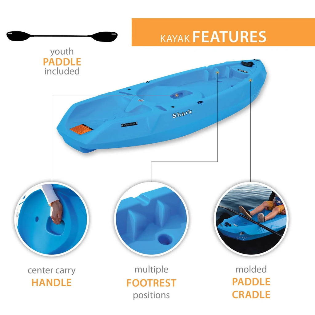 Lifetime Youth Shark 6 ft. Kayak, Picton Blue (91355)