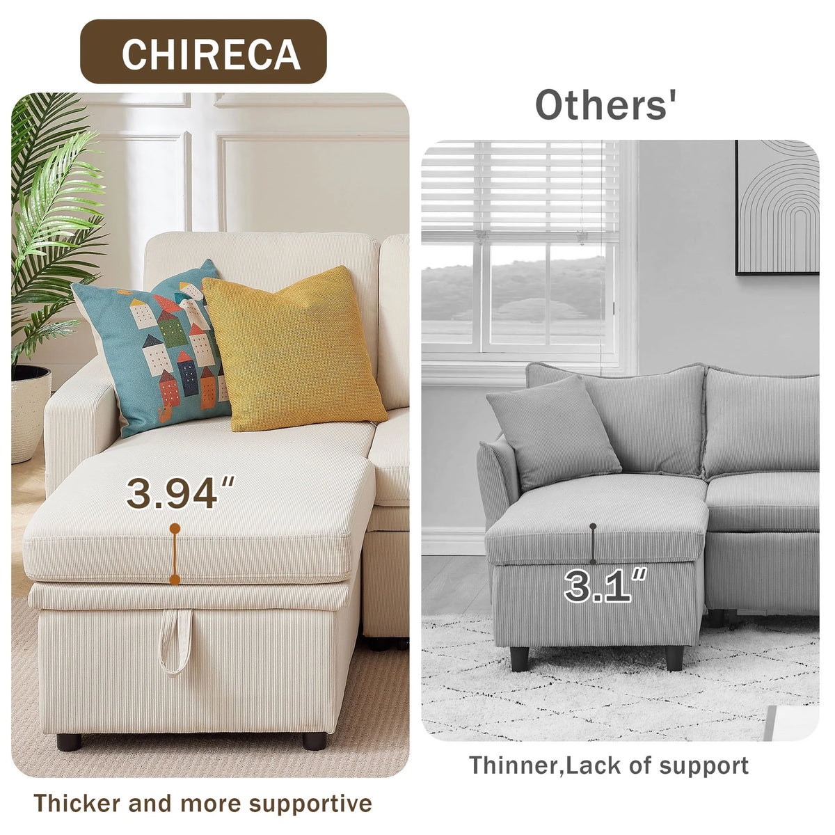 Pingliang Home Pull Out Sleeper Sofa Bed Sectional Sofa with Storage Chaise,L Shaped Sectionals Couches with Side Pockets,Modern Linen Reversible Sofa Couch for Living Room Apartment Office Studio