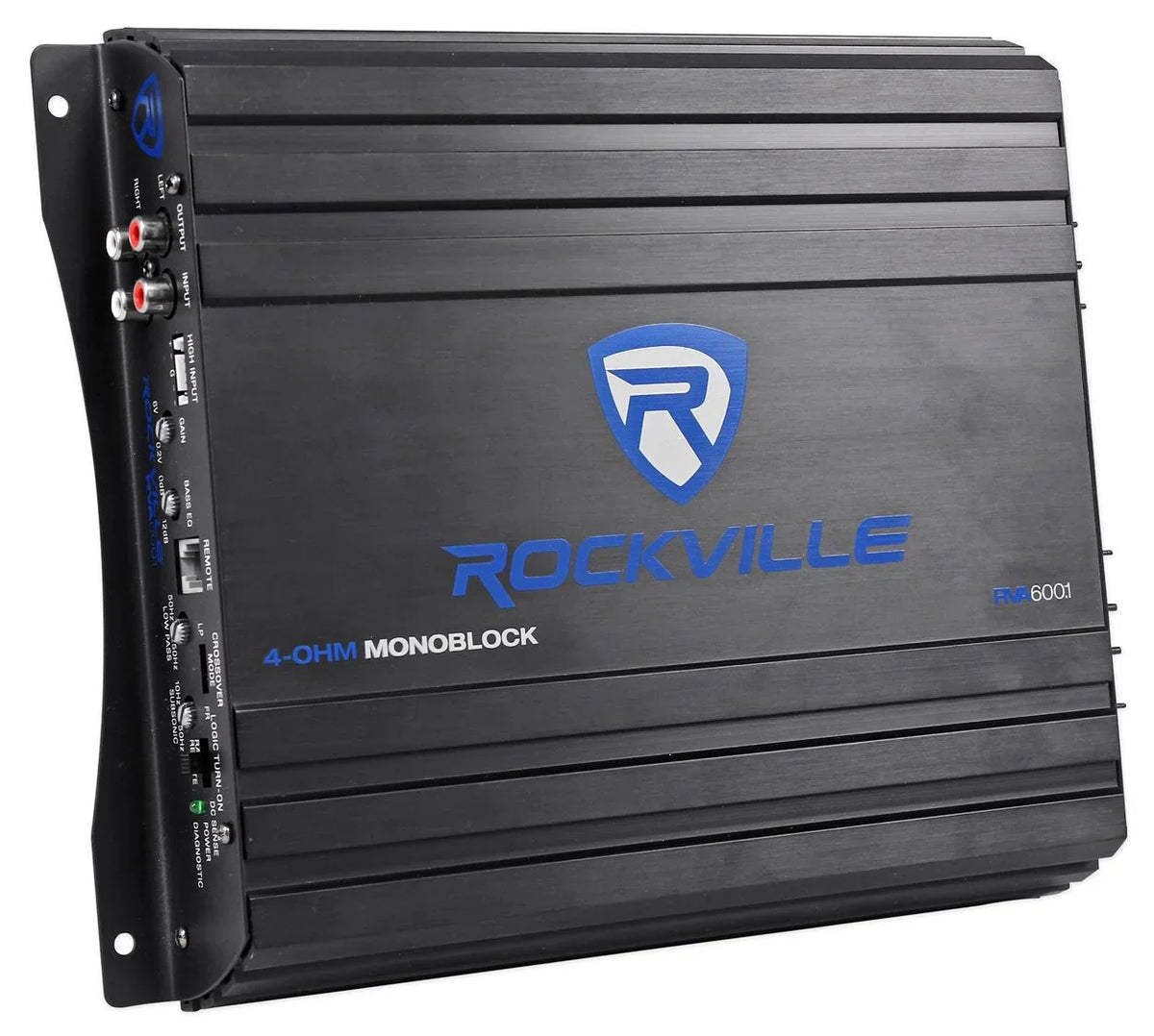 Rockville RV12.2B 1200w Dual 12" Car Subwoofer Enclosure+Mono Amplifier+Amp Kit