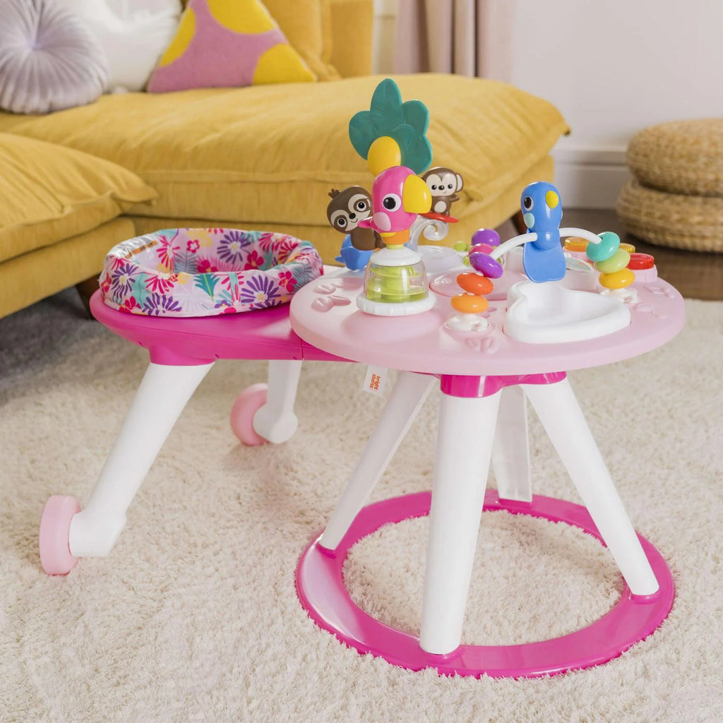 Bright Starts Around We Go 2-in-1 Walk-Around Baby Activity Center & Table. Tropic Coral. Age 6 Months+