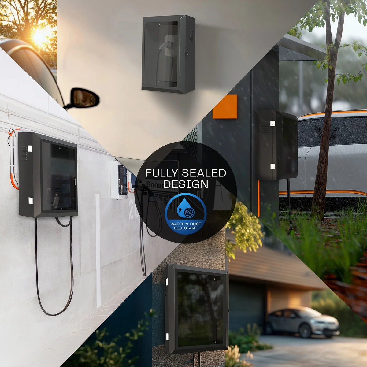 VIVO Wall-Mounted EV Charger Protective Box with Digital Safety Lock and Keypad