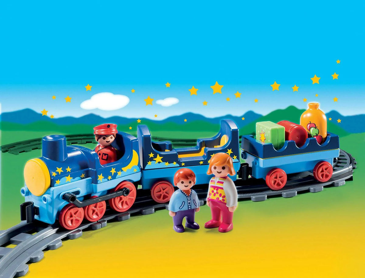 PLAYMOBIL 1.2.3 Night Train with Track Playset