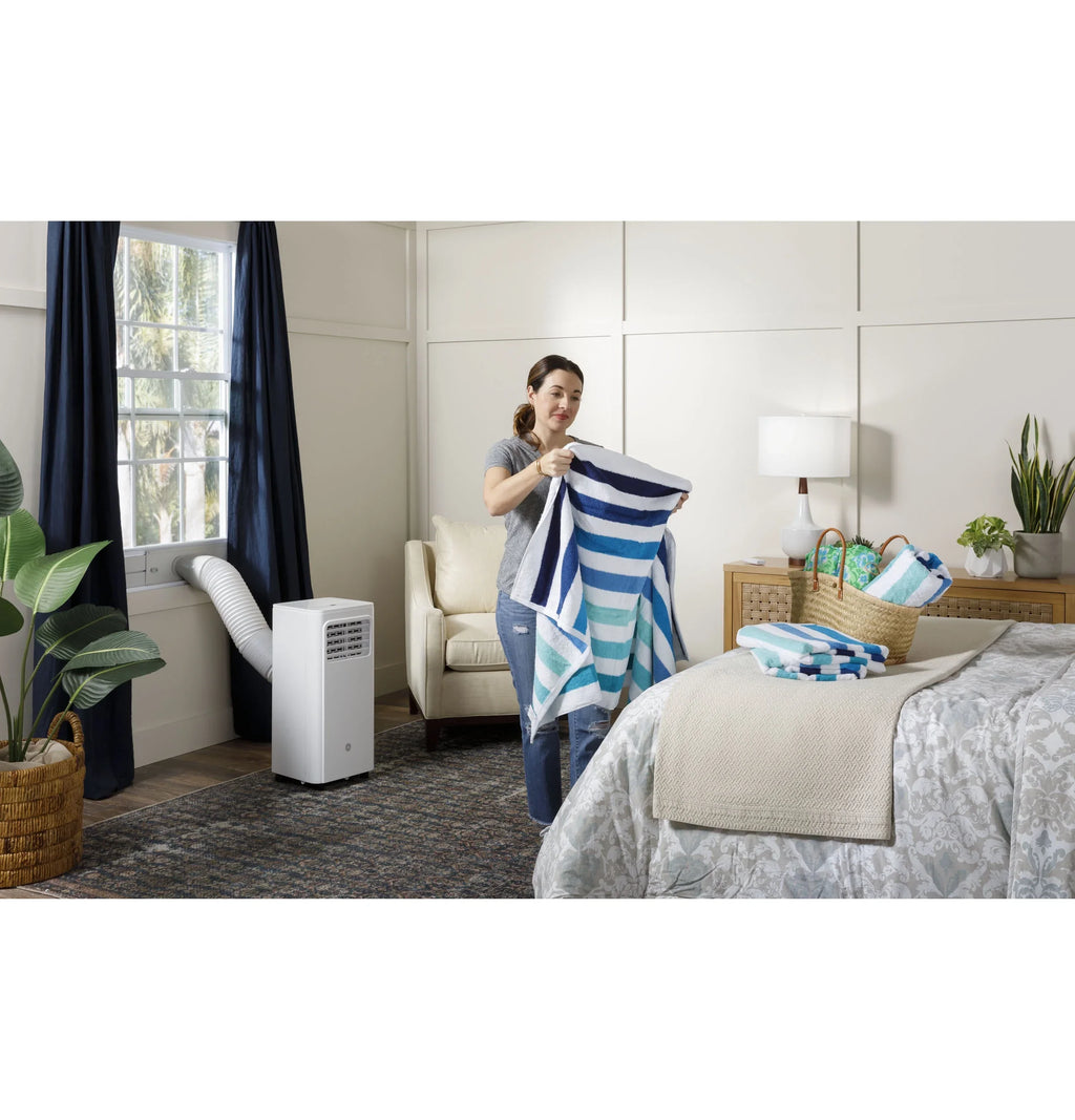 GE 5,000 BTU Portable Air Conditioner for Rooms up to 150 sq. ft., White