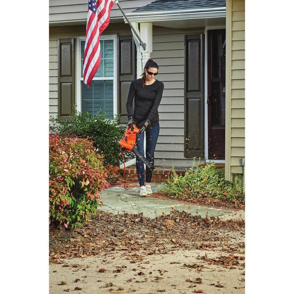 BLACK+DECKER VACPACK 120V/240V 12 Amp Corded 3-in-1 Leaf Blower/Vacuum/Mulcher, (BEBL7000)