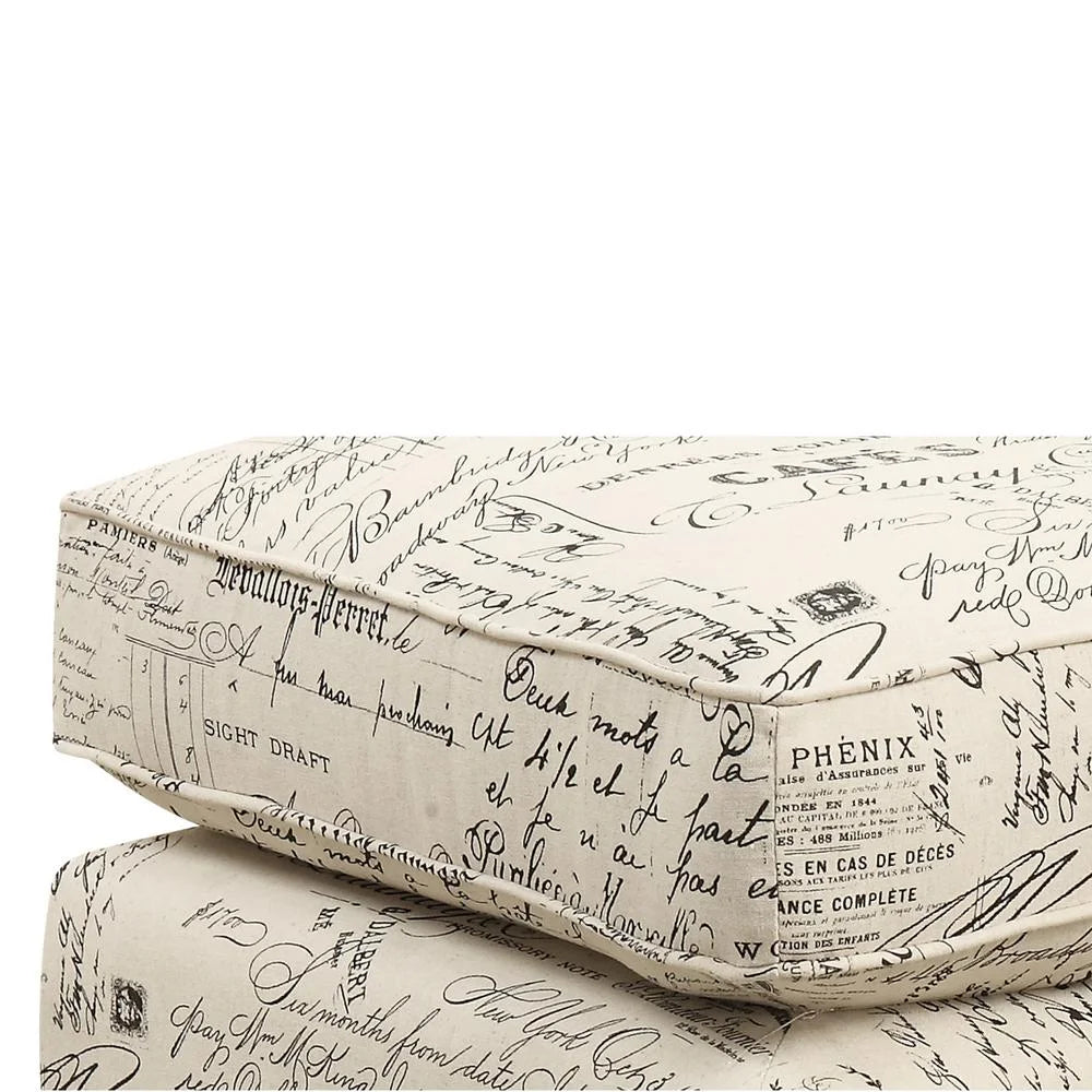 Picket House Emery Ottoman Heirloom Charcoal