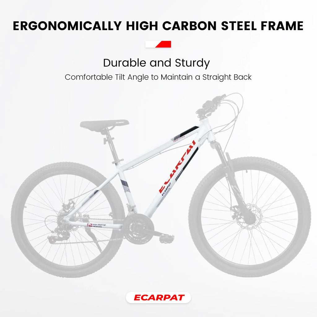 27" Mountain Bike, 21-Speed Dual Disc Brakes with Aluminum Frame �C Black