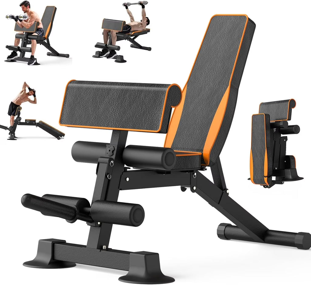 Z ZHICHI Adjustable Weight Bench, Multi-Function Workout Bench, 800LBS Capacity, 1 Pack