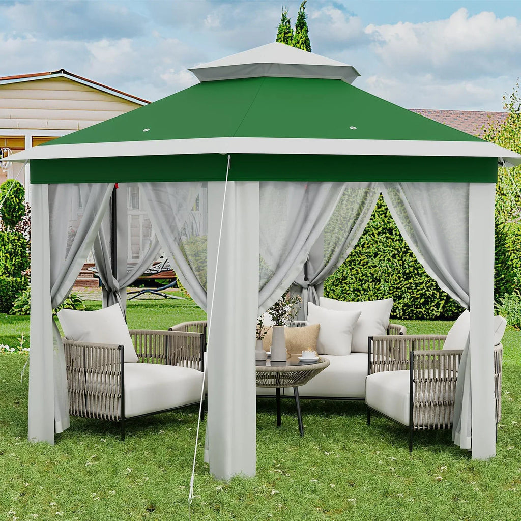 Accreate 13' X 13' Outdoor Patio Gazebo,Outdoor Canopy Tent with Mosquito Netting,Backyard Tent for Party, Wedding, Outdoor Dining, Patio, Backyard