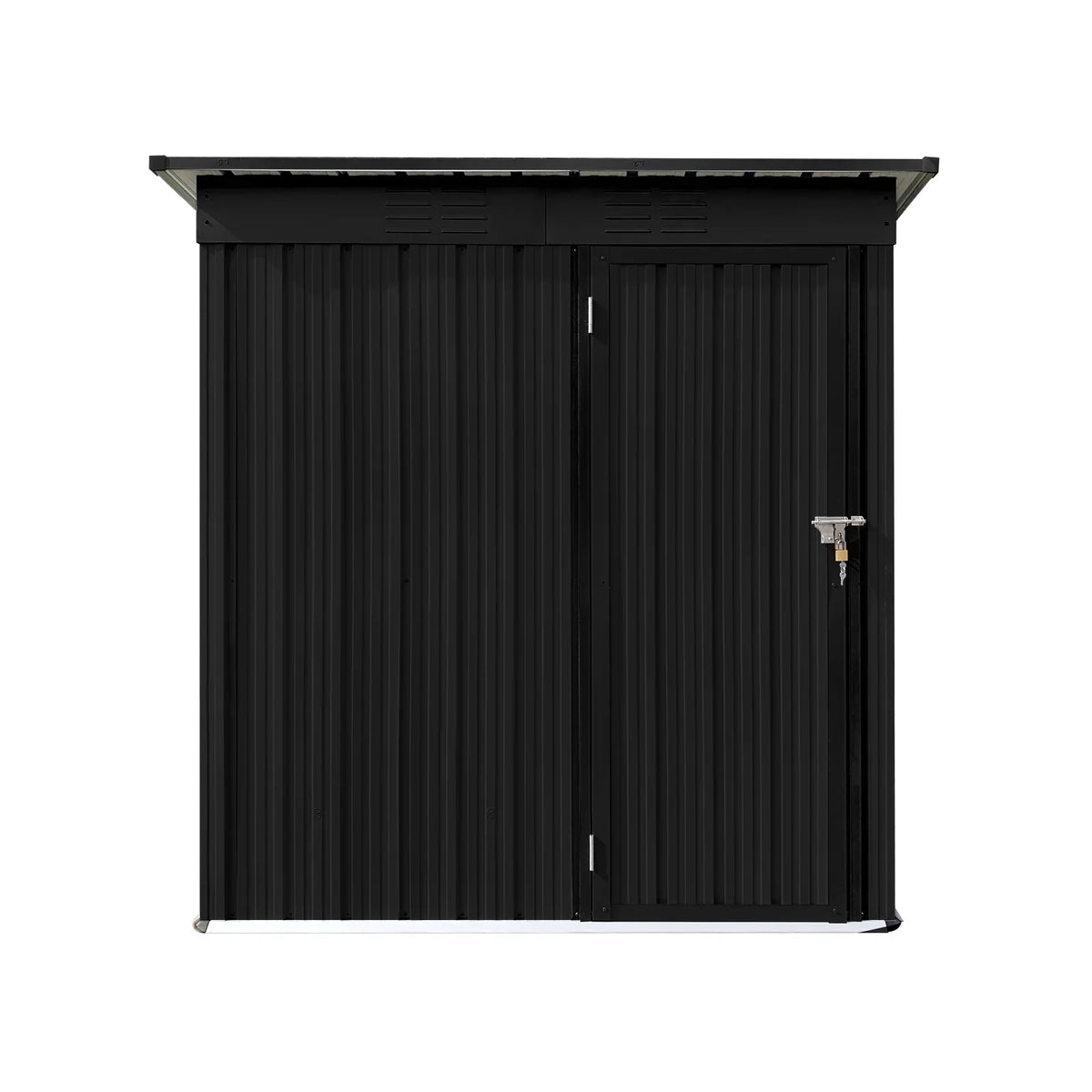 Aukfa Outdoor Storage Shed, 5 X 4 FT Metal Garden Shed, Waterproof Tool Shed for Backyard Patio, Brown