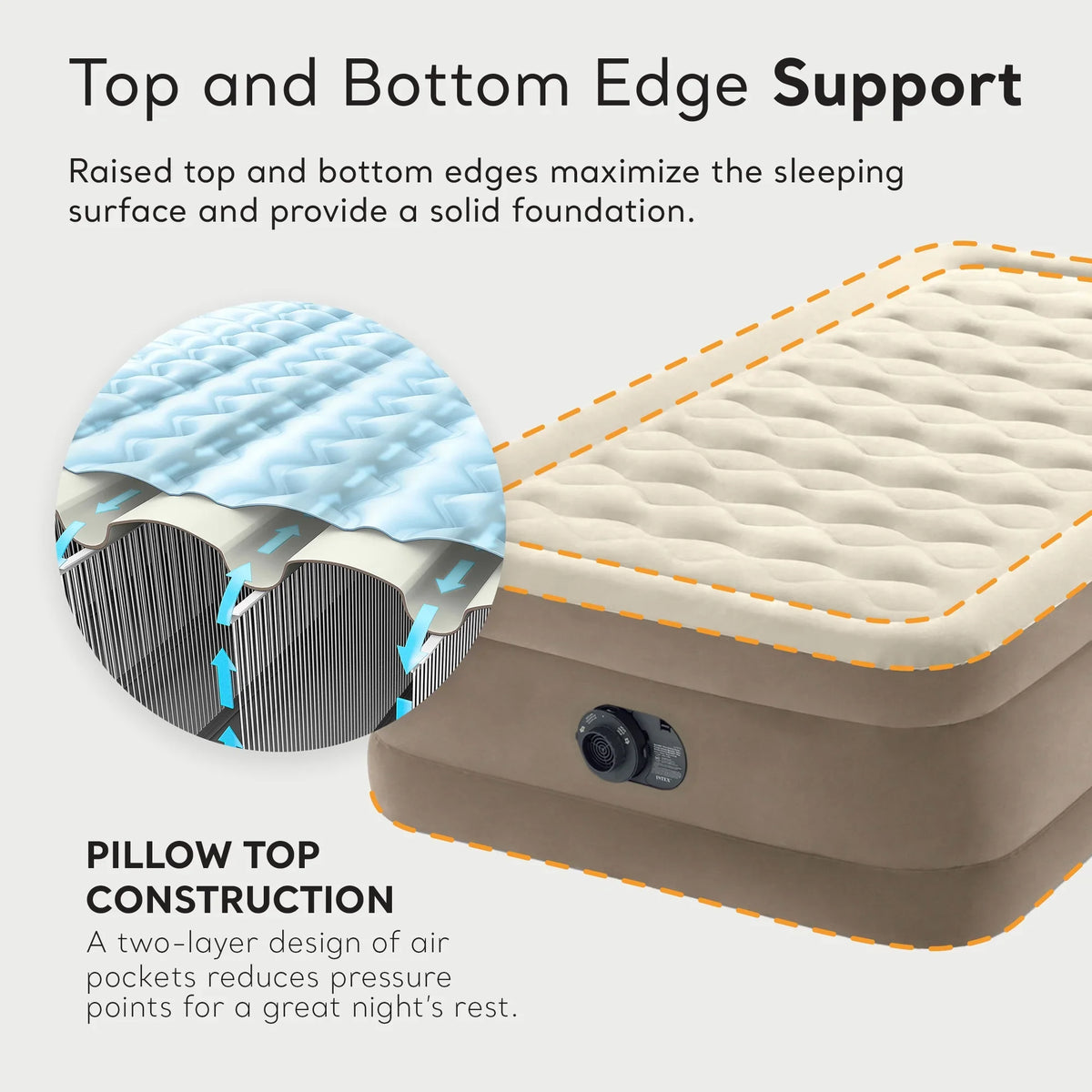 Intex Dura-Beam Deluxe Ultra Plush Air Bed w/Built-in Pump, Queen (2 Pack)