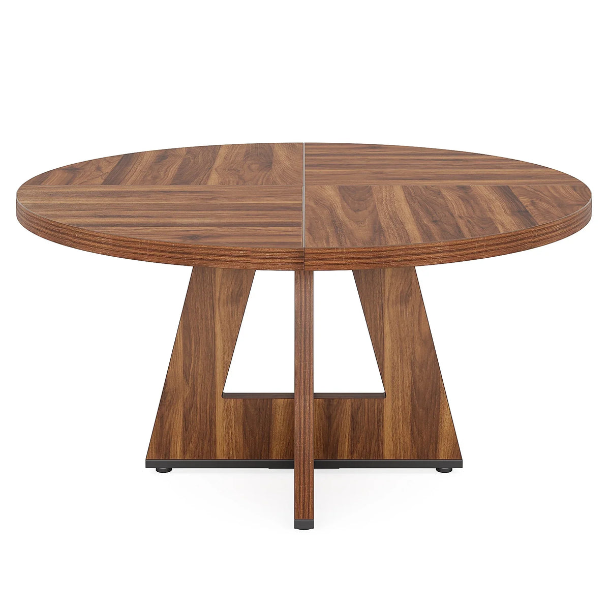 MAYEERTY Round Dining Table for 4, 47" Wood Kitchen Table Farmhouse Dinner Table