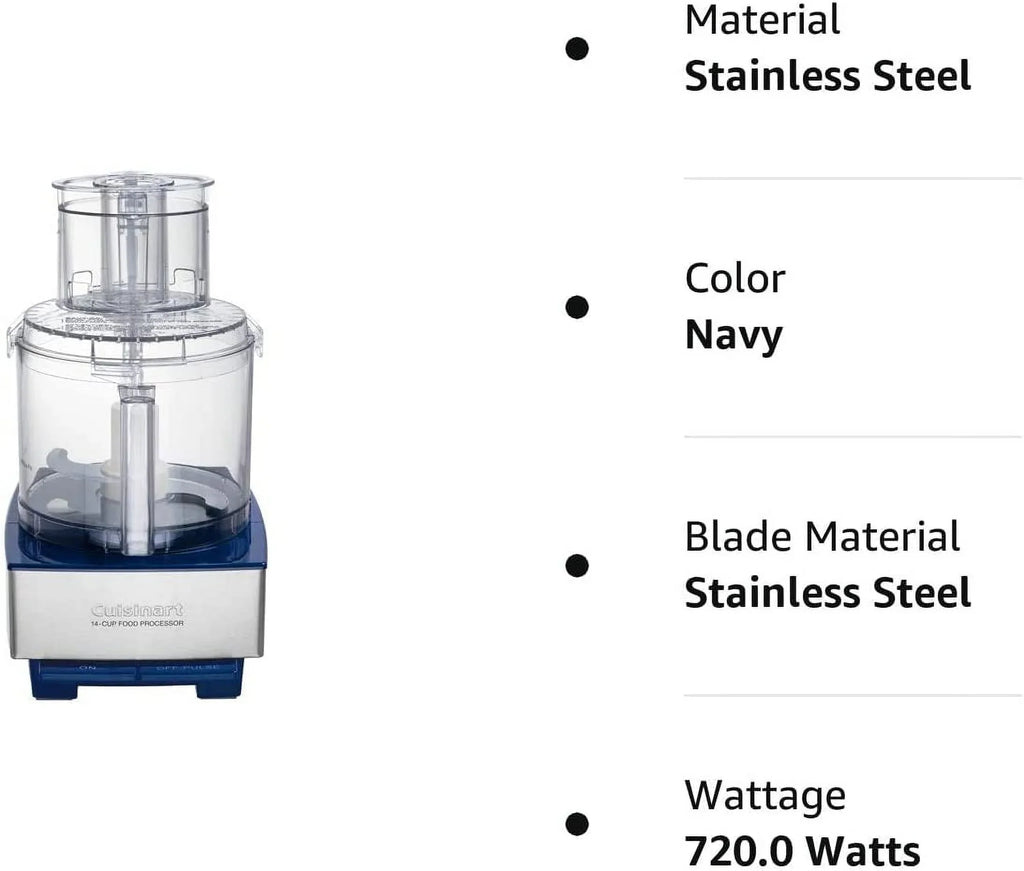 Cuisinart 14BCNYCB 14-Cup Food Processor, Navy