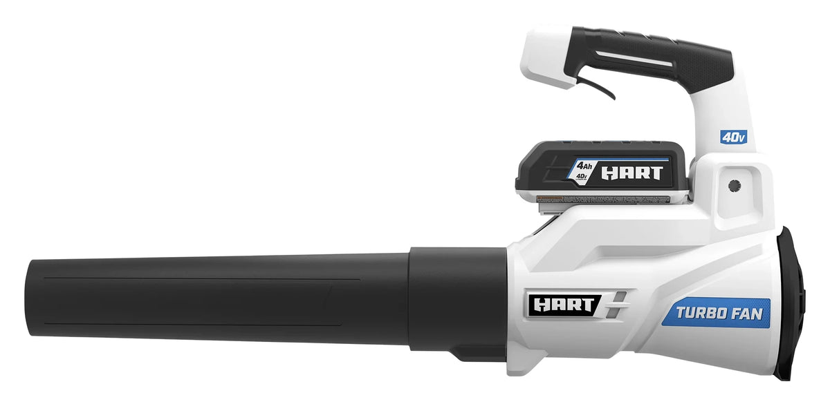 HART 40V 120 MPH at 450 CFM Cordless Axial Leaf Blower Kit, (1) 4.0Ah Lithium-Ion Battery