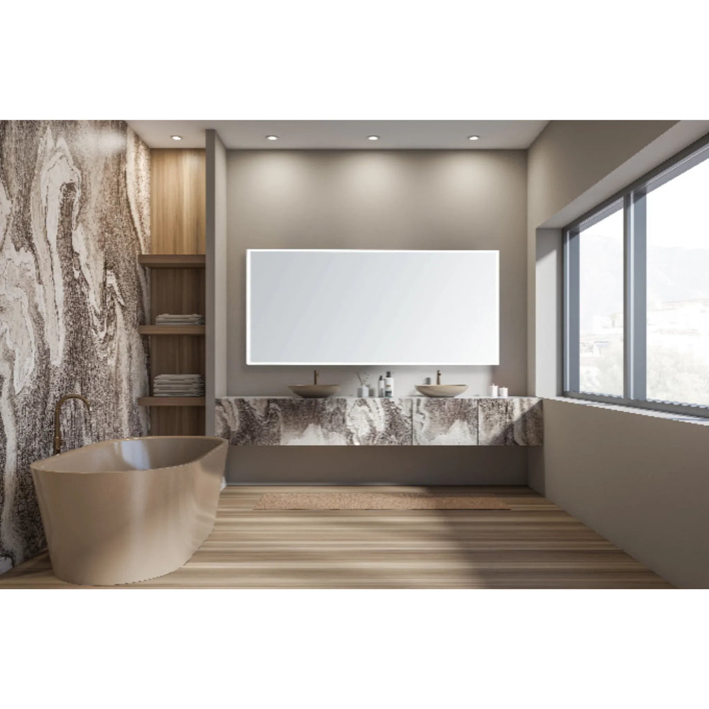 Modern Mirrors Astral Lighted Bathroom Vanity Mirror, Wall Mirror with Dimmable Daylight LED Lighting
