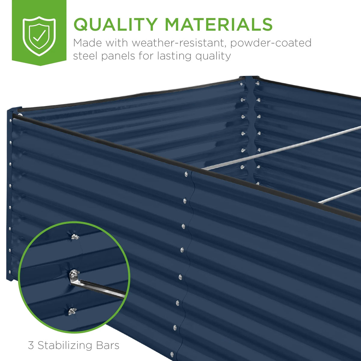 Best Choice Products 8x4x2ft Outdoor Metal Raised Garden Bed, Planter Box for Vegetables, Flowers, Herbs - Gray