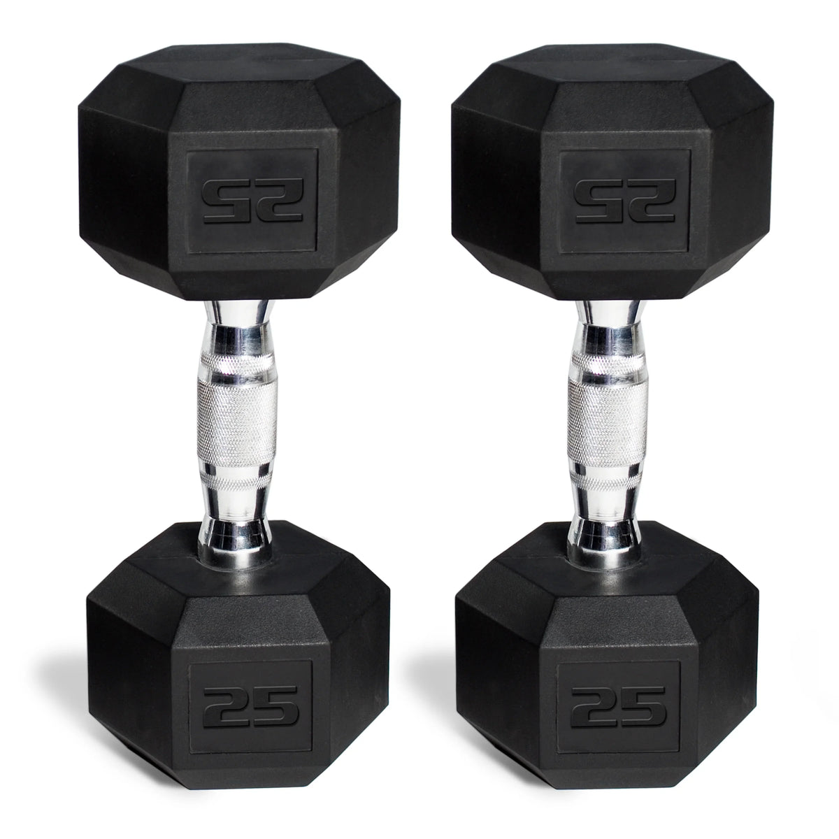 CAP 150 lb Coated Rubber Hex Dumbbell Weight Set with A-Frame Rack, Black