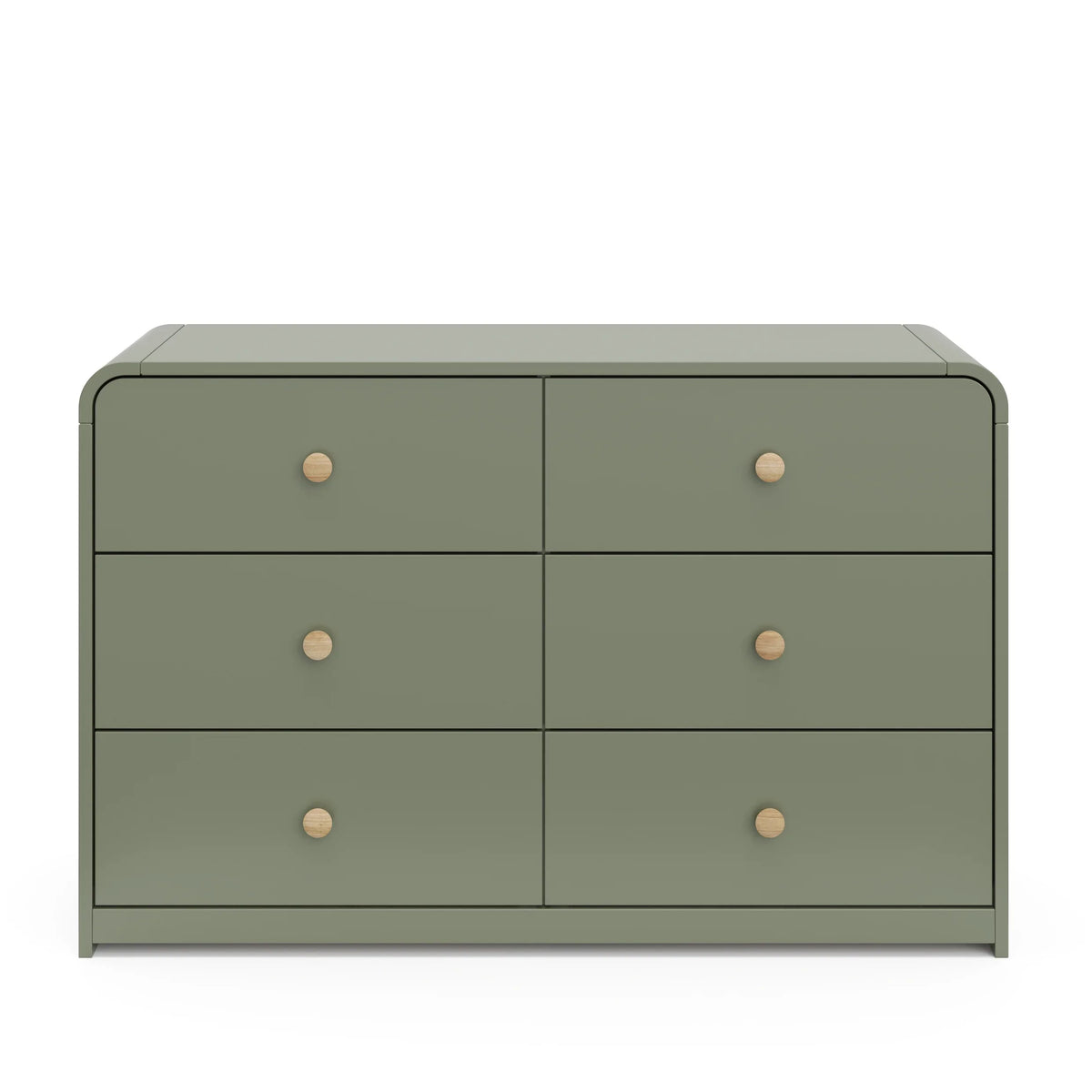 Storkcraft Santos 6 Drawer Nursery Double Dresser, White