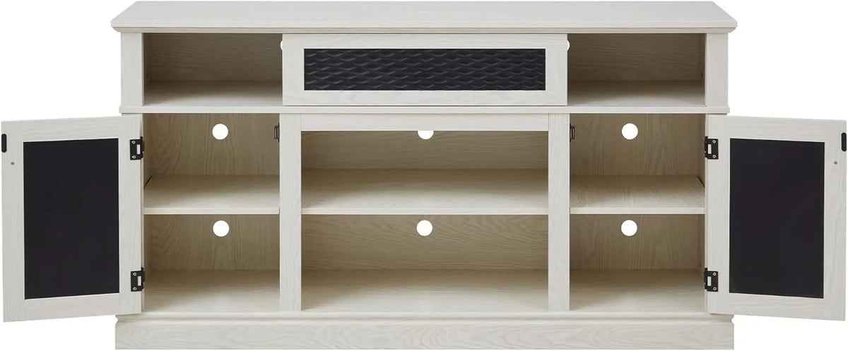 70 Inch TV Stand for TVs up to 80 Inch, Entertainment Center with Storage for Living Room, TV Console for Bedroom, Media Console for 40/50/55/60/65/70/75/80 Inch TV, White