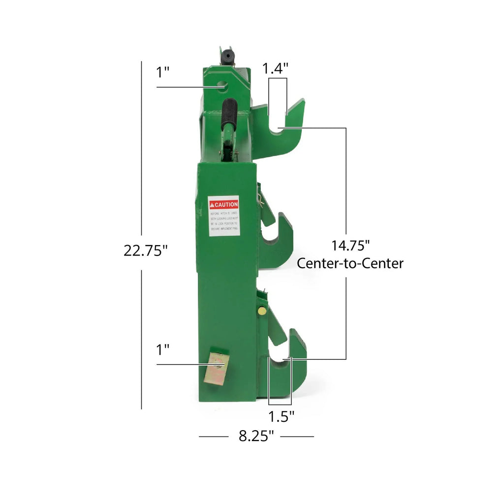 Titan Attachments QH1 3 Point Titan Tractor Attachments, with 3000 LB Lifting Capacity