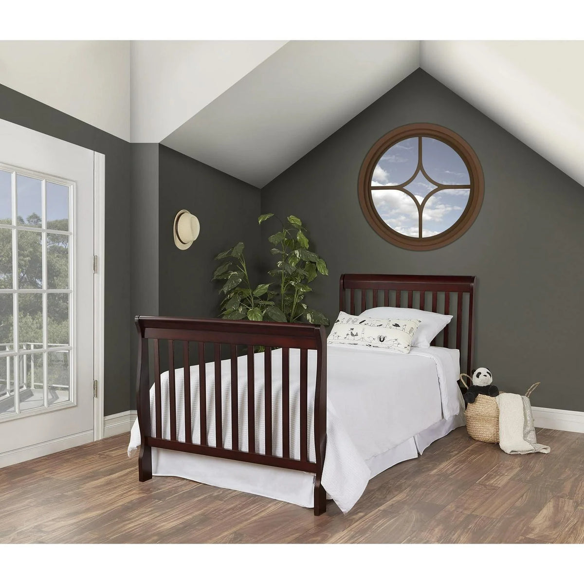 Dream On Me Aden 4-in-1 Convertible Mini Crib Espresso