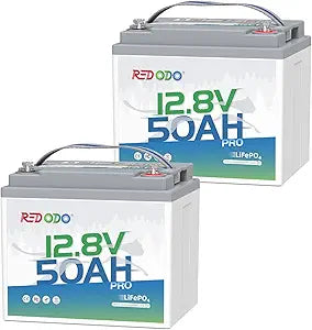 Redodo 12V 50Ah Lithium Battery, Portable 50Ah LiFePO4 Battery with 50A BMS, 640Wh, Up to 15000 Cycles, Ideal for Trolling Motor, RV, Home Energy Backup, Off Grid etc.