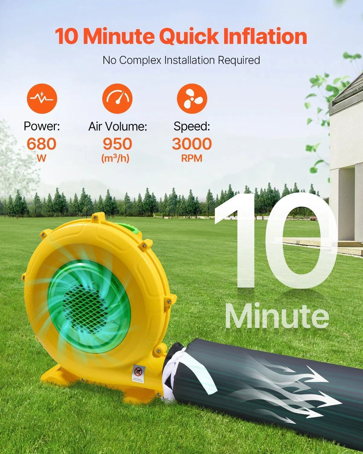 Portable Inflatable Nightclub - 16.4FT Wide Blow Up Party Tent with Glow Lights for DJ Parties