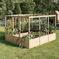Jocisland Wooden Raised Garden Bed for Outdoor, Deep Large Planter Box with Netting for Gardening, Vegetables, Herbs"8"9"6 ft"