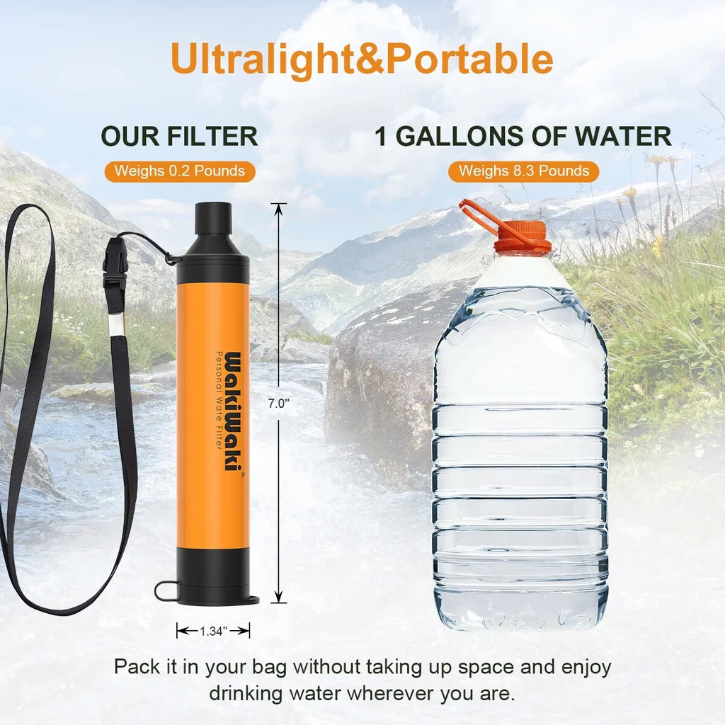 Water Filter Outdoor/Survival Camping Straw,Portable Water Filter 5000L,20pcs