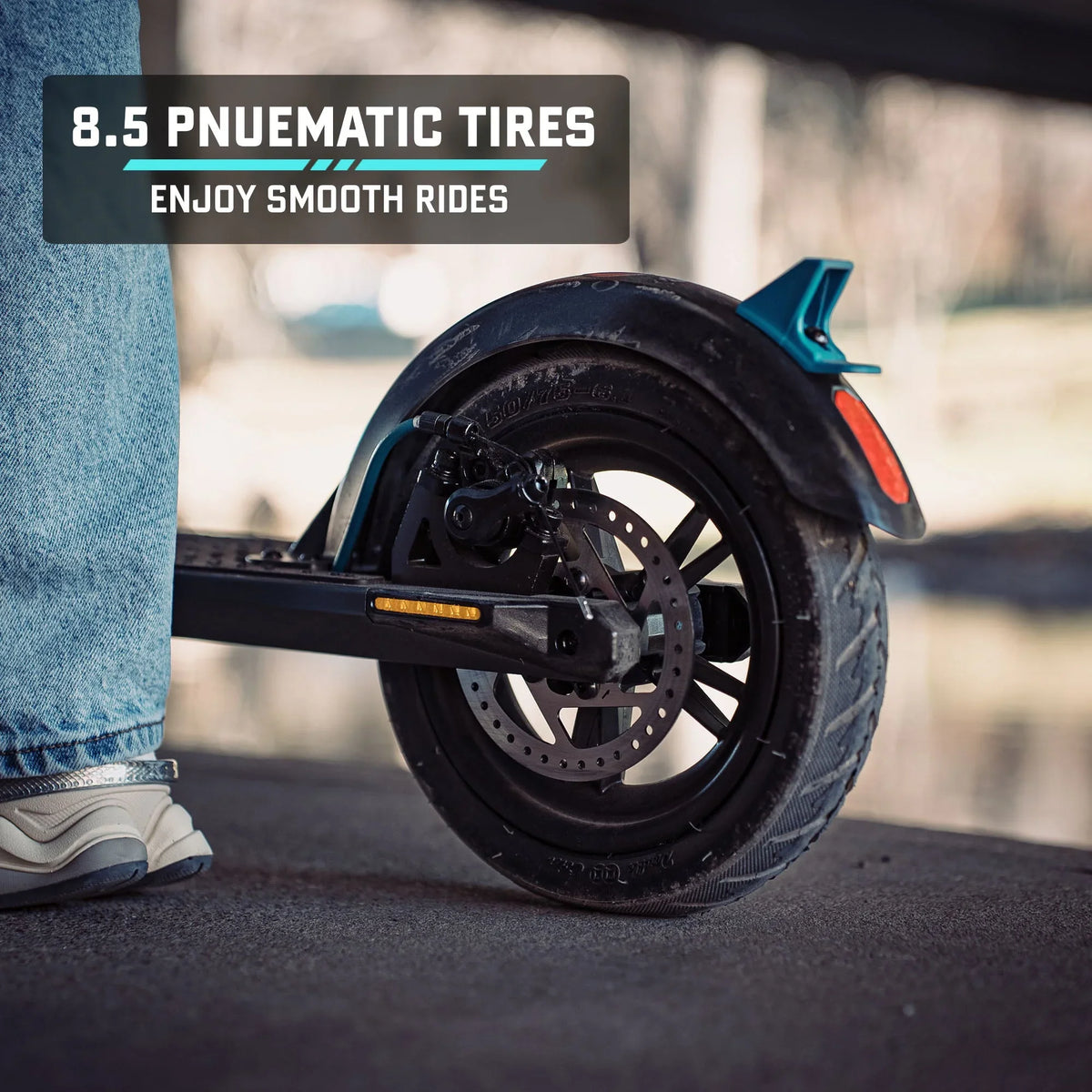 GOTRAX Rival Adult Electric Scooter, 8.5" Pneumatic Tire, Max 12 mile Range and 15.5Mph Speed, 250W Foldable Escooter for Adult, Black