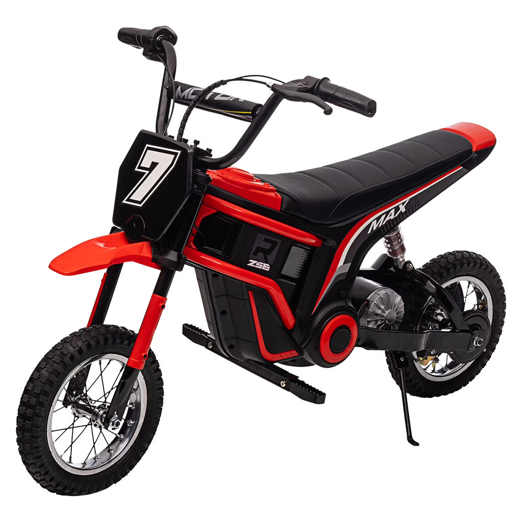 Kids Electric Dirt Bike,Electric-Powered Bike,2 Speed Settings,14.29 MPH Max,All-Terrain Electric Motorcycle for Ages 6-12,High-Speed Electric Dirt Bike for Kids,24V 350W