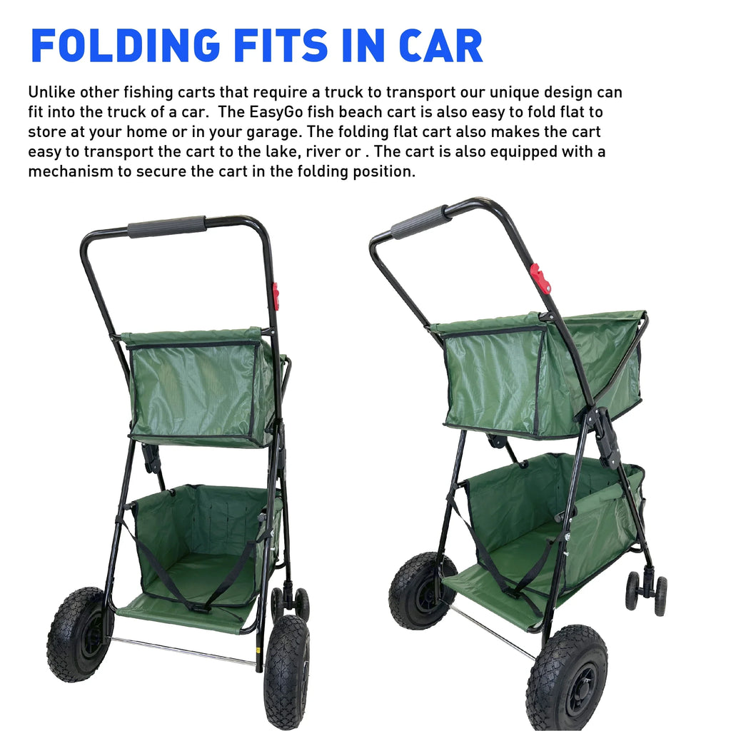 Fishing Chair with Rod Holder Built In Cooler Hands Free Fishing Pole Holder - Storage Pouch Storage Bag for Fishing Accessories Full Size Portable & Folding Ruler for Measuring Fish