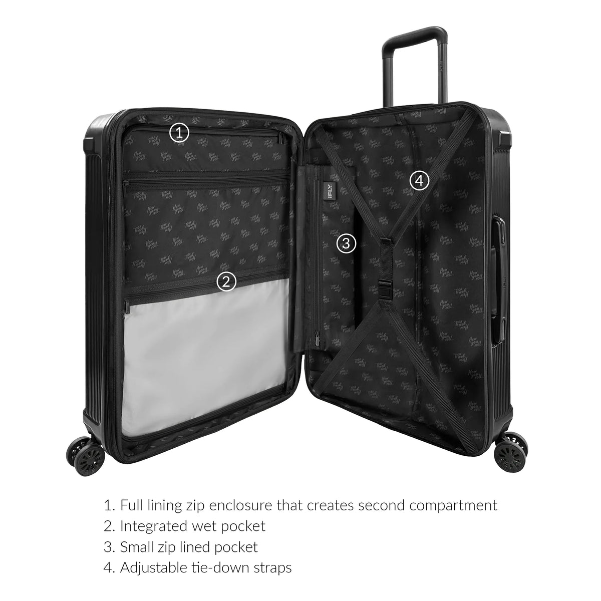 iFLY Hardside Rise 28" Large Checked Luggage, Sand