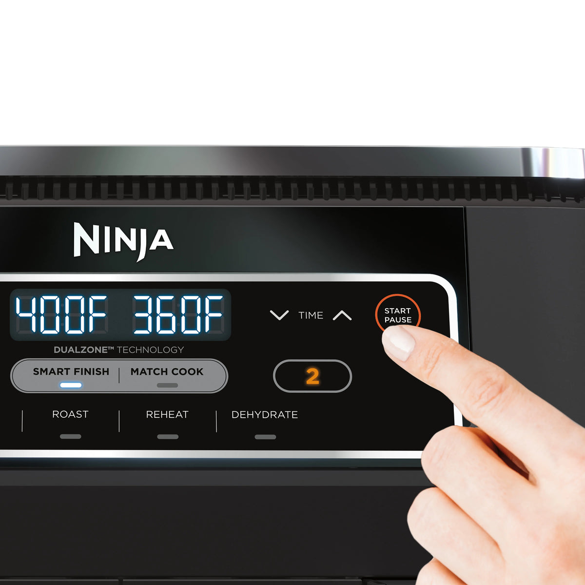 Restored Ninja Foodi DZ100 4in1, 8qt., 2Basket Air Fryer with DualZone Technology (Refurbished)