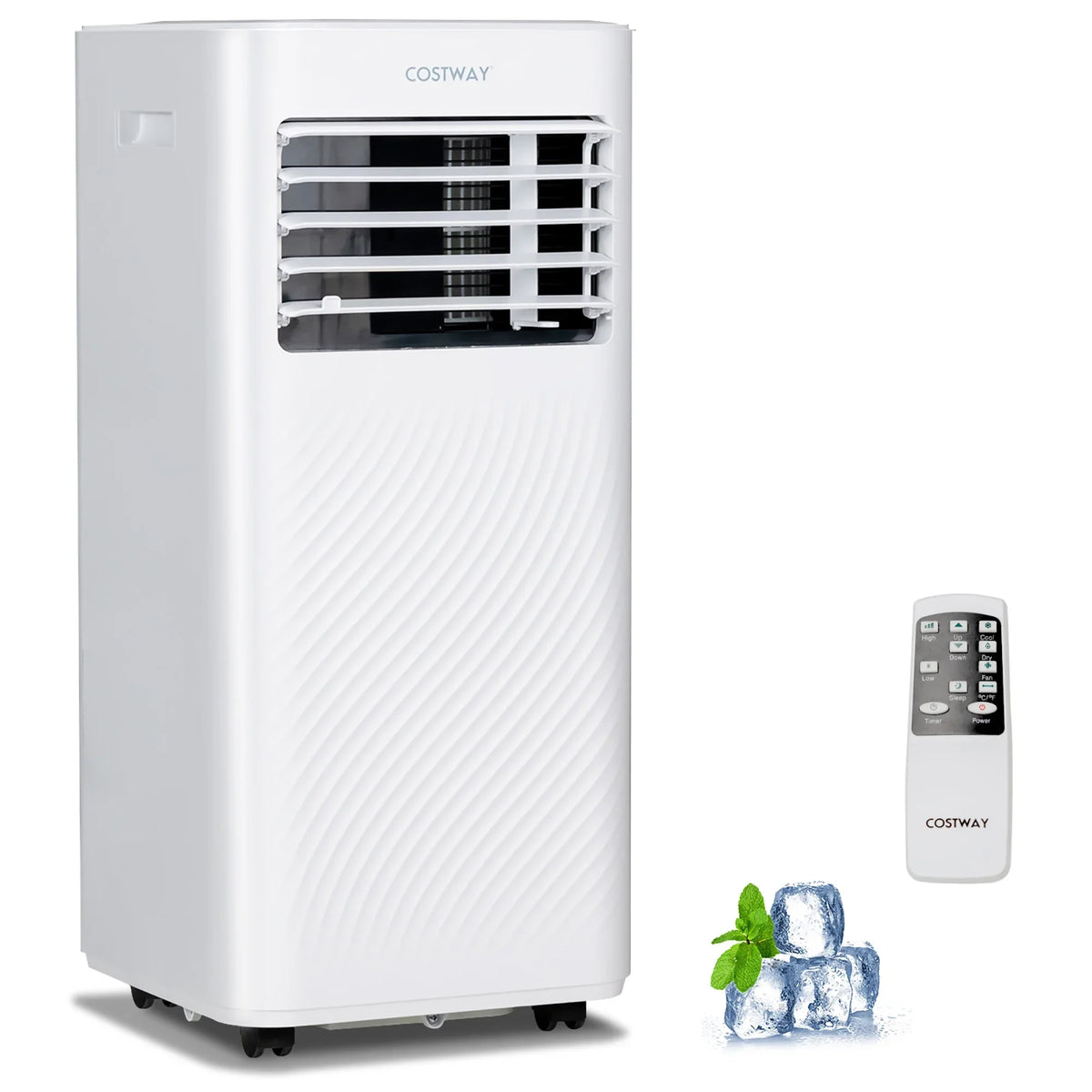 Costway 5000 BTU (8000 BTU ASHRAE) Portable Air Conditioner 4-in-1 AC Unit with Cool Fan Dehum Sleep Mode