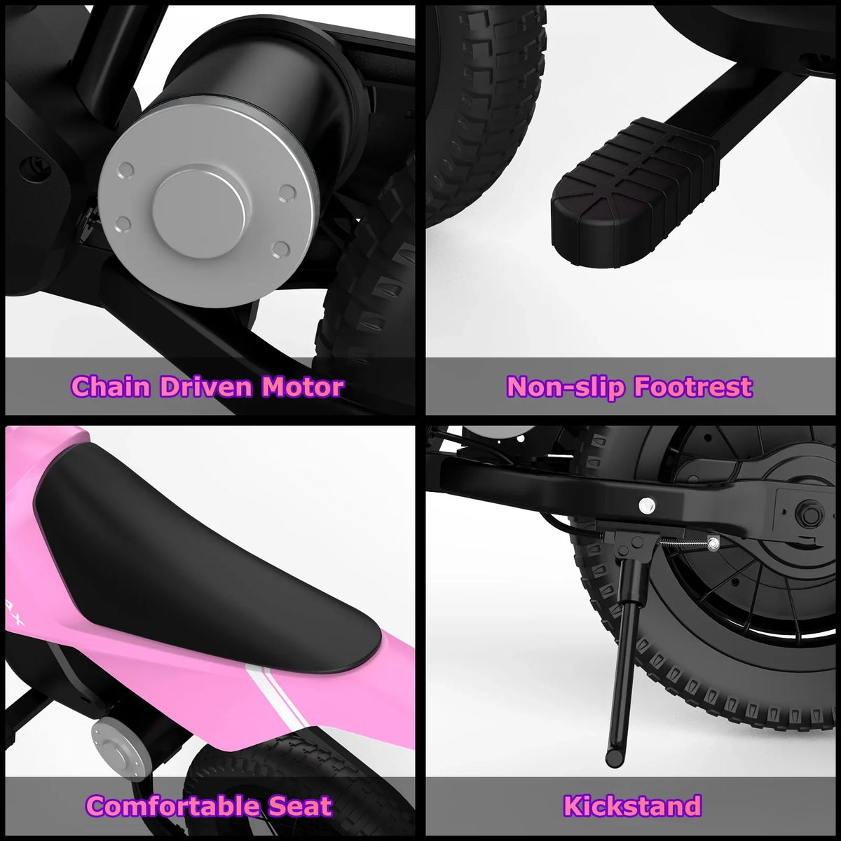 HOVERMAX Electric Dirt Bike, 150W Electric Motorcycle 10MPH Max Speed, Ride On Toys motocross for Kids