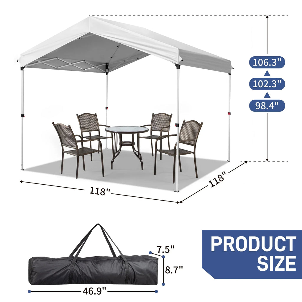 Zimtown Canopy 10x10 Pop Up Canopy Waterproof Canopy Tent Straight Leg Pop Up Tent