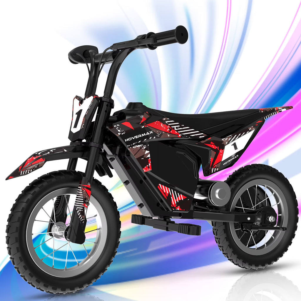 HOVERMAX Electric Dirt Bike, 150W Electric Motorcycle 10MPH Max Speed, Ride On Toys motocross for Kids