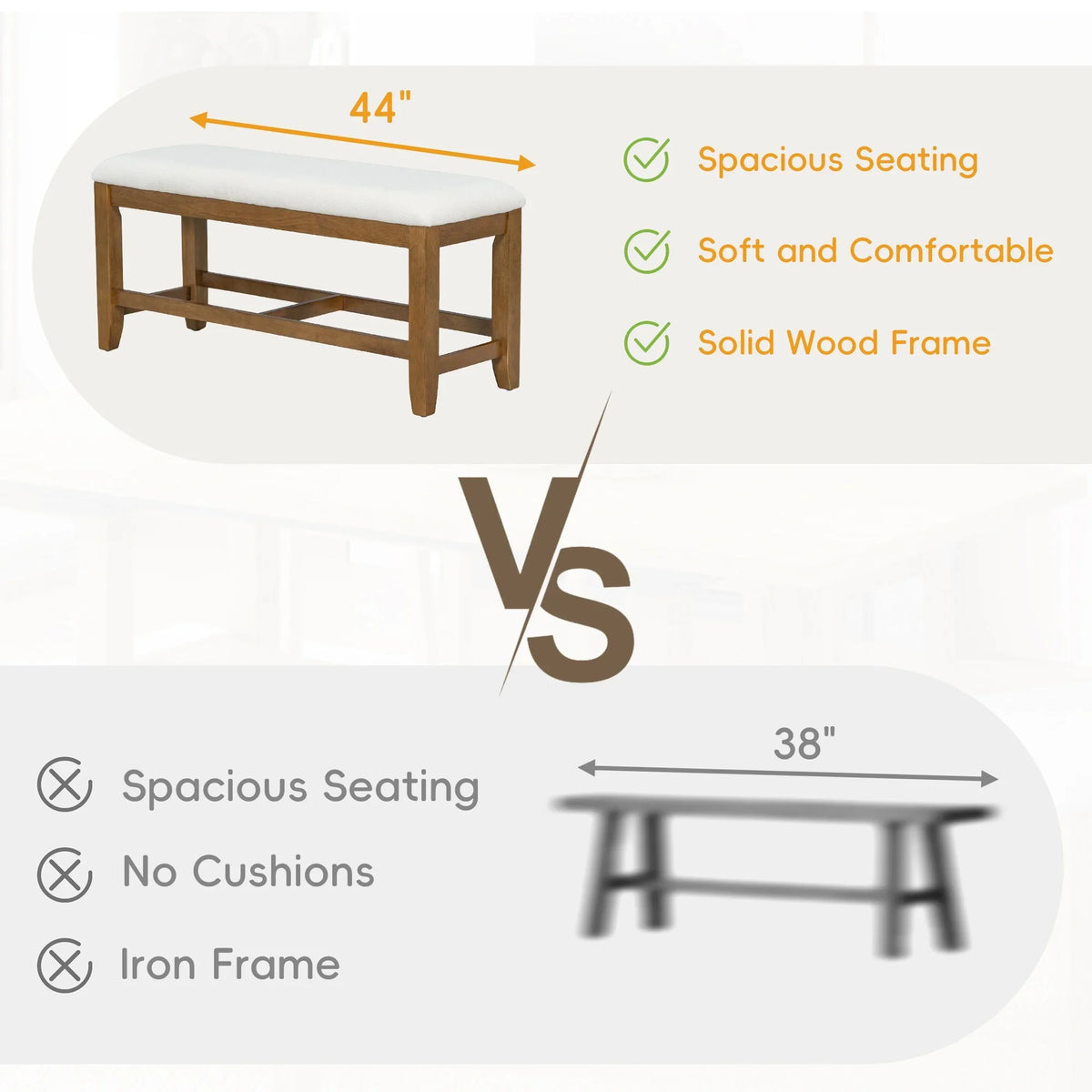 6 Piece Extendable Dining Table Set, Atumon Wood Dining Room Set for 6, Dining Table Set with 4 Cushioned Chairs and Bench, Farmhouse Dining Table Set Furniture for Kitchen Dining Room, Dark Brown