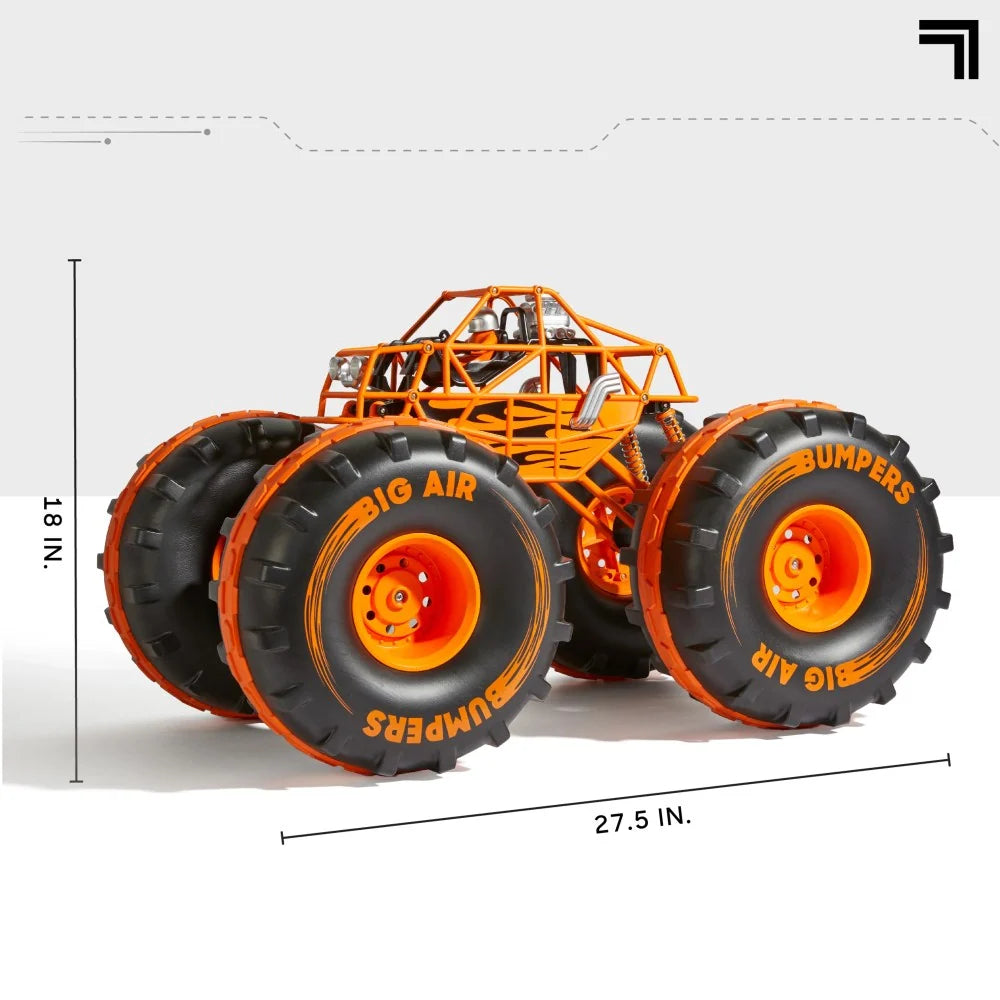 Sharper Image® 4×4 Giant Crusher Remote Control 4WD Truck. High-Speed Off-Road Monster Truck. Orange