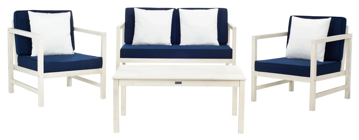 Safavieh Montez 4 Piece Outdoor Set with Accent Pillows