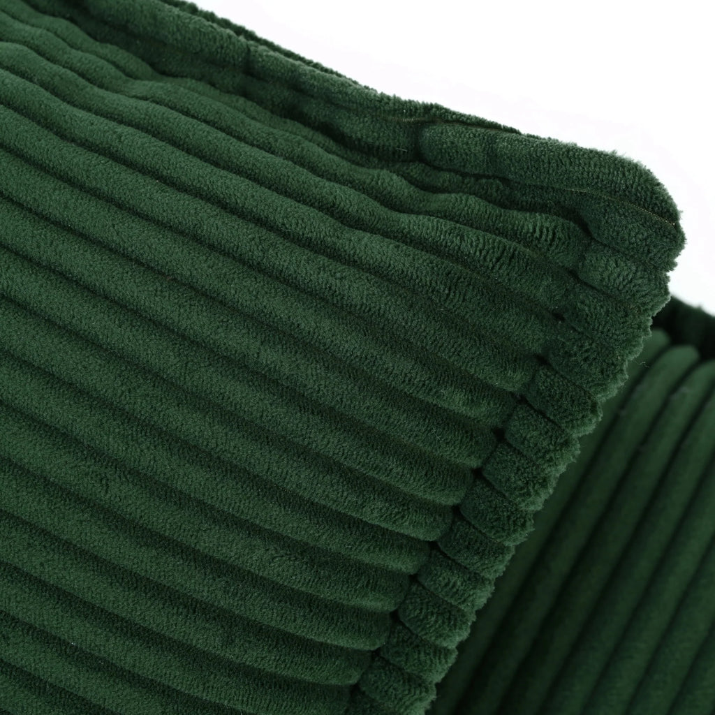 NYBOPAVIS 85.4" Corduroy Sofa, Oversized Loveseat Sofa Couch for Living Room Green