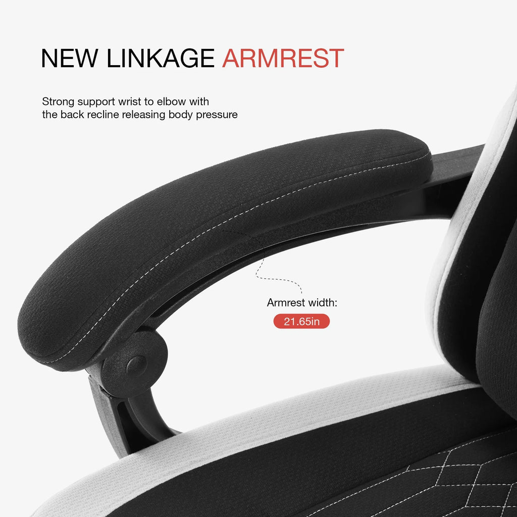 MCQ Ergonomic Swivel Gaming Chair with Headrest Lumbar Support for Home Office, Black and Grey