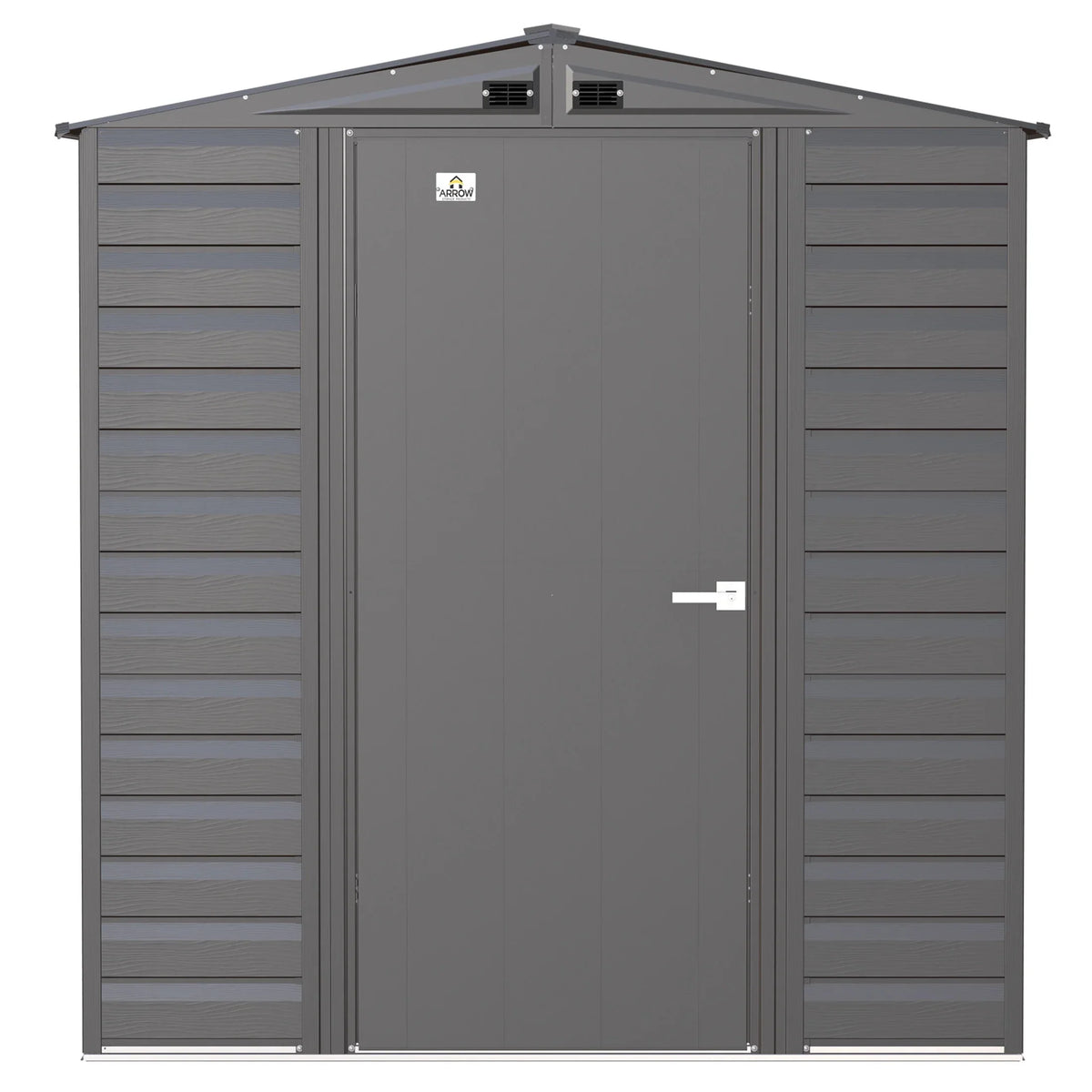 Arrow Select Steel Storage Shed Steel Storage Shed, 6x5, Charcoal