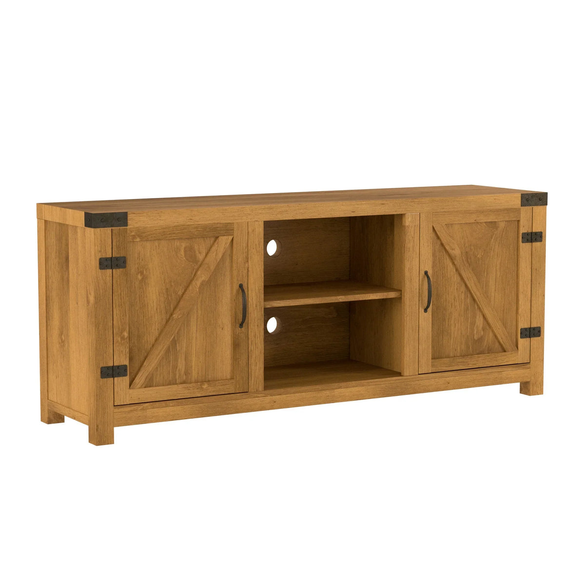 Walker Edison Modern Farmhouse Barn Door TV Stand for TVs up to 65", Grey Wash