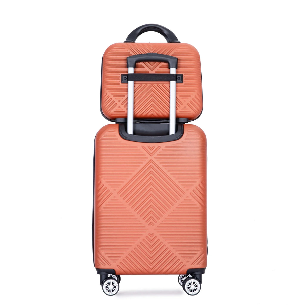 Tripcomp Luggage Sets 4 Piece Suitcase Set (14/20/24/28)Hardside Suitcase with Spinner Wheels Lightweight Carry on Luggage(Black)