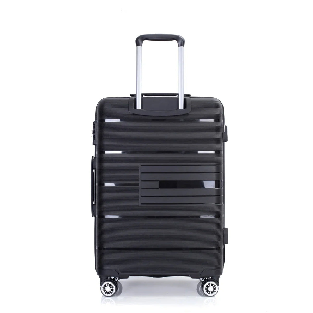 Lightweight PP Suitcase Sets with Spinner Wheels TSA Lock, Hardshell Luggage Sets for Travel Trips, 3-Piece Set (20in/24in/28in), Light Green